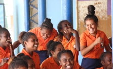 Some of the students encountered by the Archdiocese Youth Ministry in their recent Solomon Islands visit