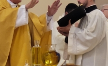 Archbishop Christopher during the blessing of the Oil of the Sick/Infirm