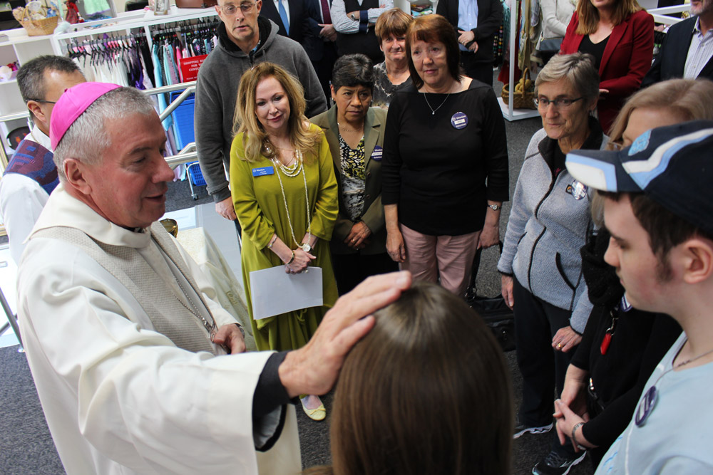 Archbishop Christopher Prowse, blessed and officially opened the new Vinnies building assisted by Weston Creek Parish Priest, Fr Michael Lim.