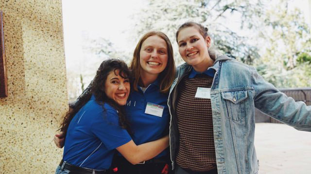 Youth Ministers: Chiara Catanzariti, Hannah McMahon and Sarah Pearson. Photo by Rossen de Ramos