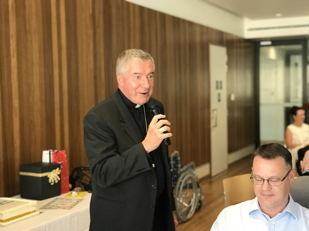 Archbishop Christopher Prowse speaking at Kevin Croker's Farewell Luncheon.